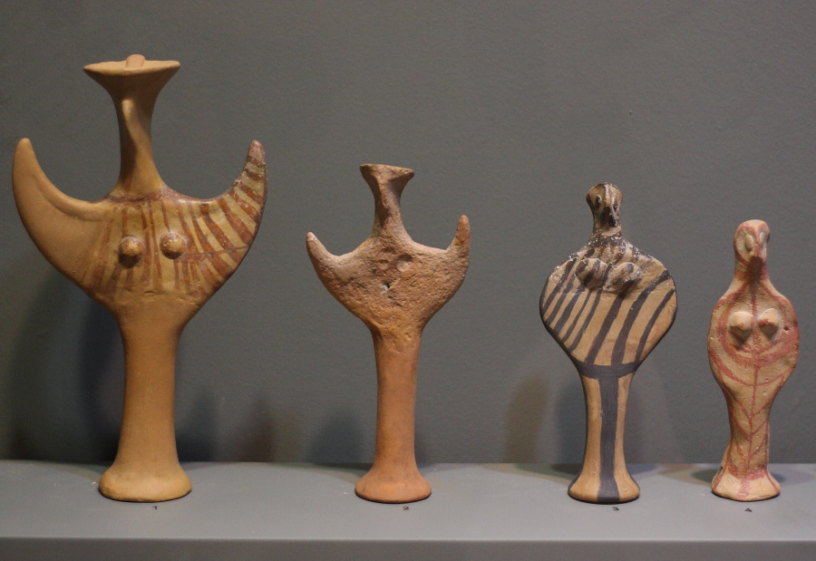 Phi Psi Bronze Mycenaean Clay Figurines Volos Museum